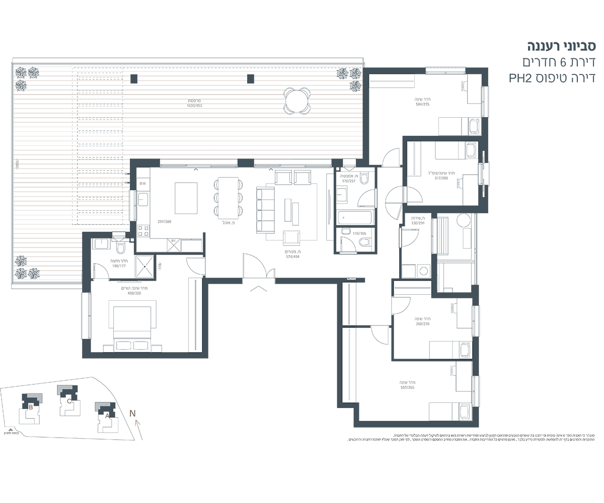 пентхаус 6 комнаты (PH2 модель)